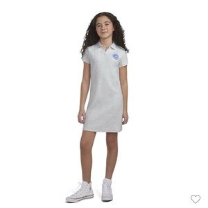 Converse girls grey short sleeve polo dress
